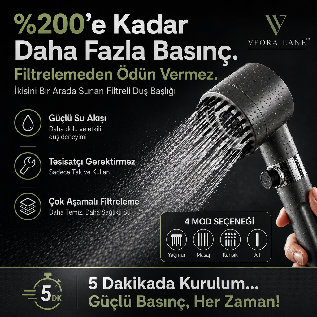 Veora Lane™ Filteri Duş Başlığı